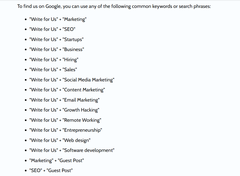 Website Write Us Page